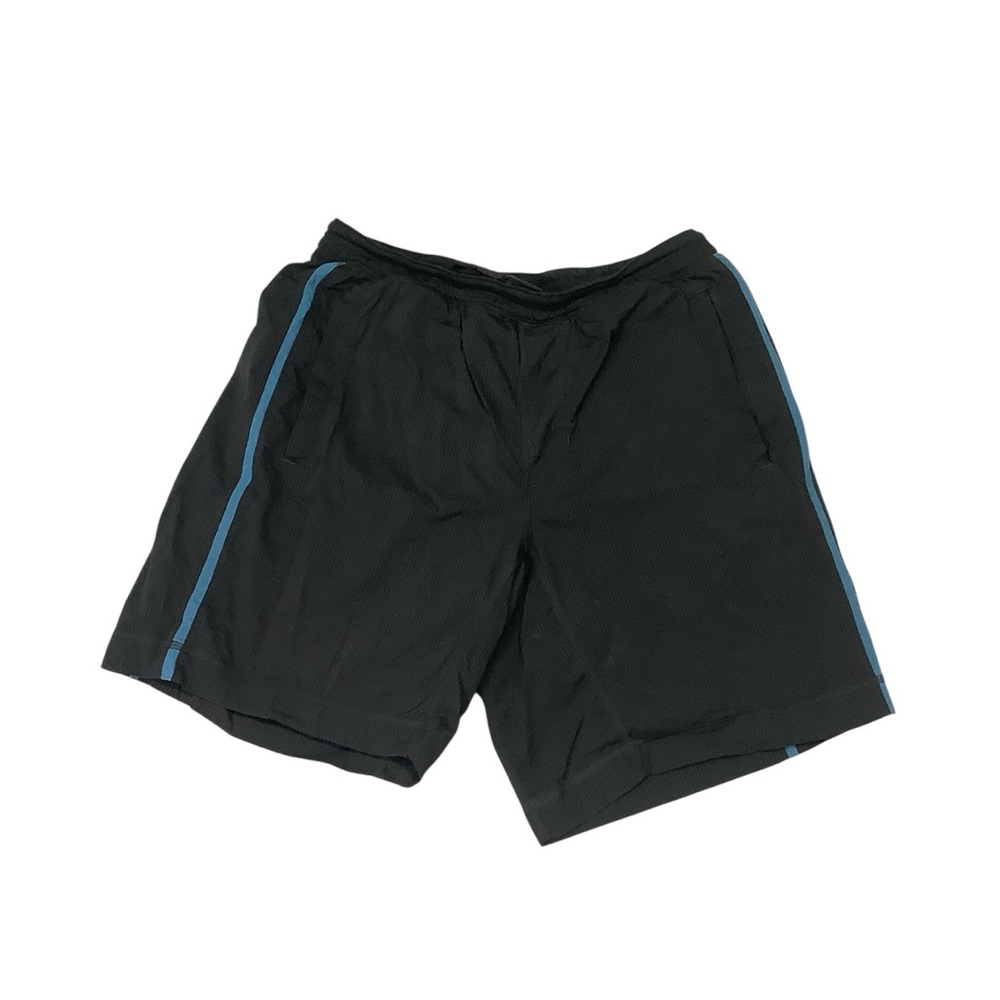 Lululemon Shorts 8” Sz Medium Lined Charcoal and Blue
